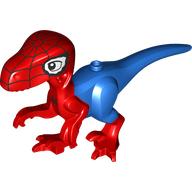 Lego Animal, Dinosaur, Spider-Raptor with Red Arms, Legs, Head, Black Spider-Webs print