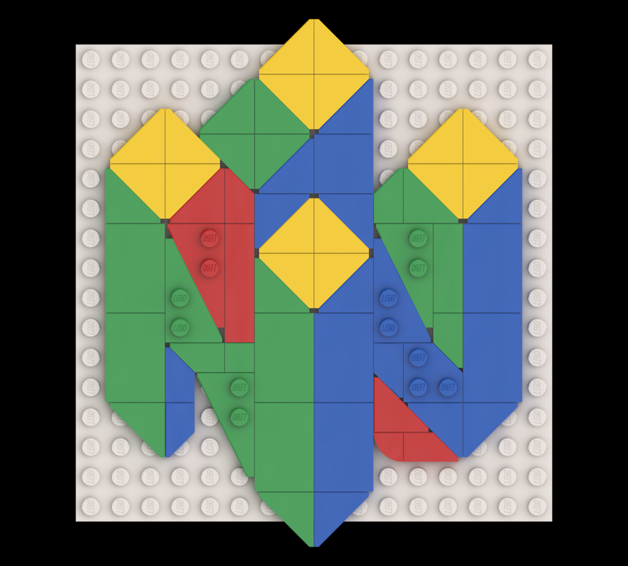 Lego Nintendo 64 Logo (Mosaic)