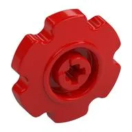 Technic Tread Sprocket Wheel Small 6 Tooth / Red
