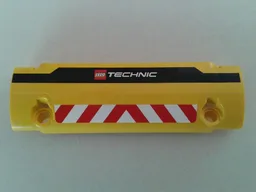 Technic, Panel Curved 11 x 3 with LEGO TECHNIC Logo and Red and White Danger Stripes Pattern (Sticker) - Set 8053