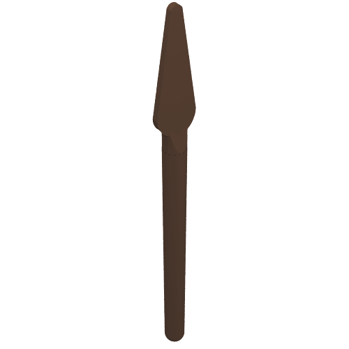 Lego Weapon Pike / Spear Round End / Brown