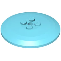 Dish 6 x 6 Inverted (Radar) with Solid Studs / Medium Azure