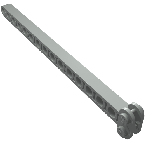 Lego Crane Arm Centre, 16 x 2 x 1 / Light Gray