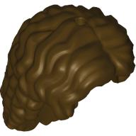 Lego Hair Long Curly, Internal Supports / Dark Brown