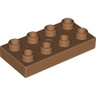Lego Duplo Plate 2 x 4 / Medium Nougat