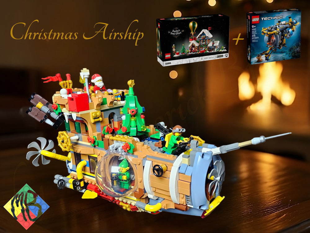 Lego Christmas Airship (10339 and 42201 Alternate Build)
