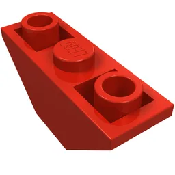 Brick Sloped Inverted 45° 3 x 1 Double with 2 Completely Open Studs / Red