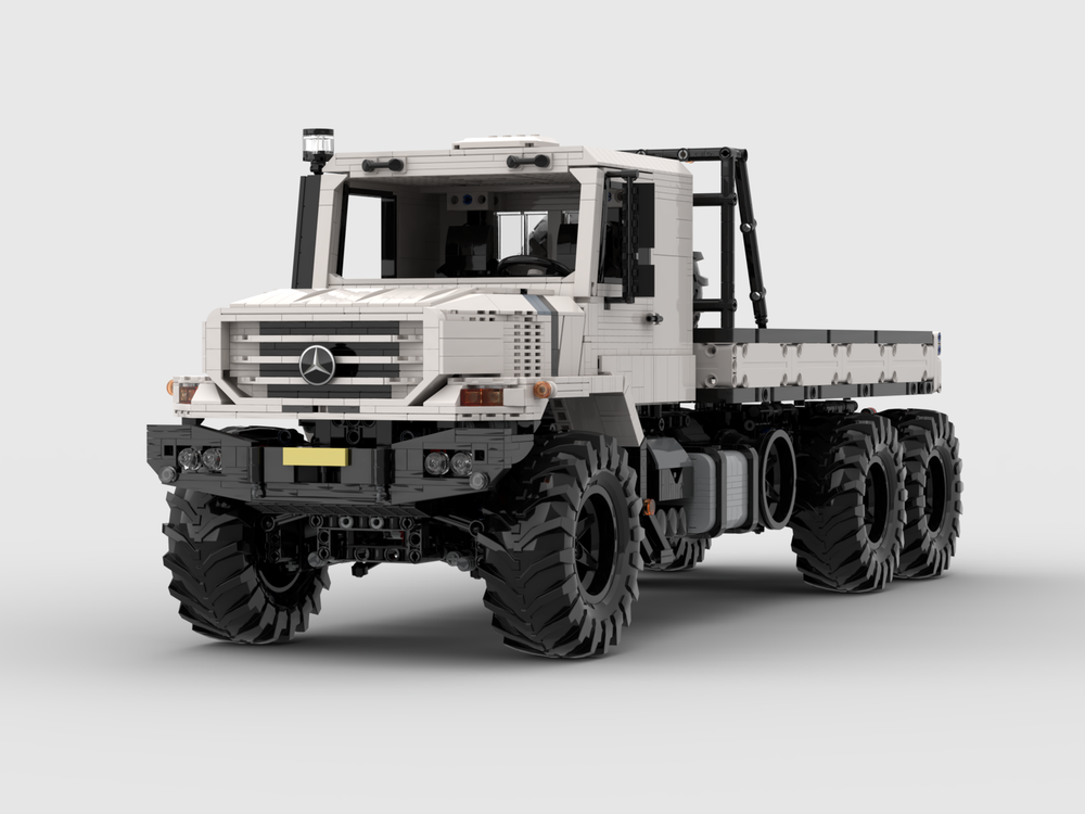 Lego Mercedes benz trucks zetros 6x6 white