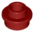 Plate Round 1 x 1 with Open Stud / Dark Red