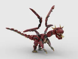 Dark red dragon
