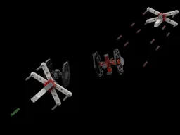Micro Star Wars Battle (X-Wings vs. TIE Fighters)