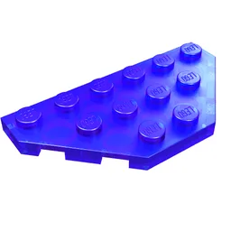 Wedge Plate 3 x 6 Cut Corners / Trans-Purple
