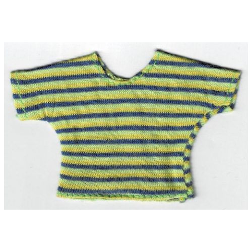 Lego Scala, T-Shirt, Yellow, Medium Green, and Dark Blue Stripes