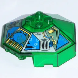 Windscreen 6 x 6 Octagonal Canopy with Axle Hole and Hydronauts Print / Trans-Green