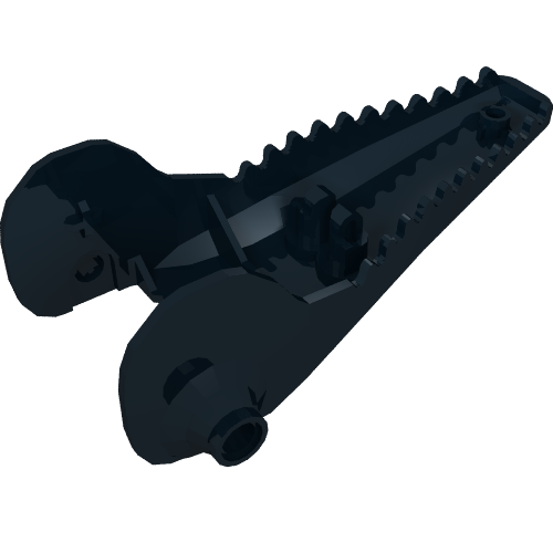 Lego Animal Body Part, Dinosaur, Head Toothed, Jaw Bottom / Black