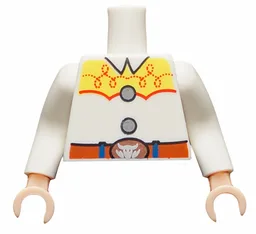 Torso Western Outfit Female Pattern (Jessie) / White Arms Long / Light Nougat Hands