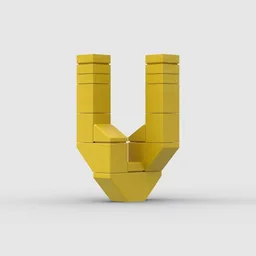 3D Letter V 3x3x5