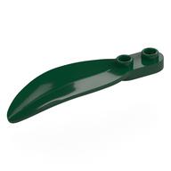 Lego Plant, Leaf 2 x 6 x 1 with 2 Studs / Dark Green