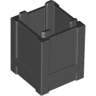 Container Box 2 x 2 x 2 - Top Opening / Black