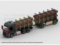 Logging Truck with Trailer