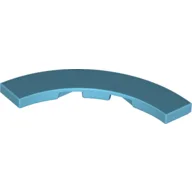Tile 4 x 4 Curved, Macaroni / Medium Azure