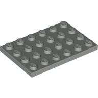 Lego Plate 4 x 6 / Light Gray