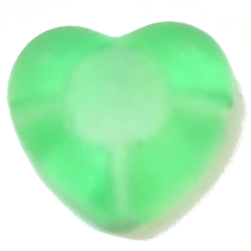 Lego Clikits Icon, Heart 2 x 2 Small with Hole / Trans-Light Green