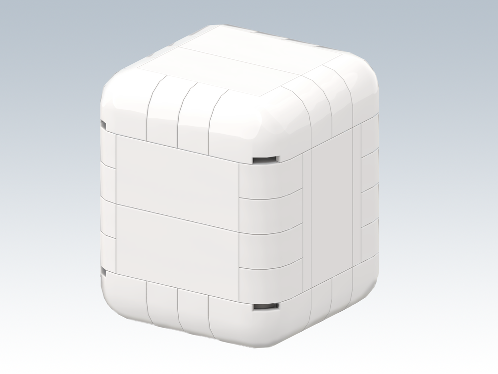 Lego 6x6 cube with rounded edges