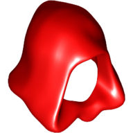 Lego Hood, Connected Chin / Red