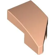 Brick Wedged, Curved 2 x 1 with Stud Notch Left / Light Nougat