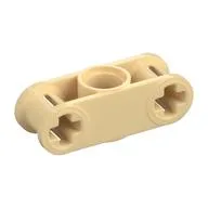 Technic Axle and Pin Connector Perpendicular 3L with Centre Pin Hole / Tan