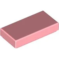 Tile 1 x 2 with Groove / Warm Pink