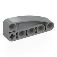 Technic Beam 2 x 5 L-Shape with Quarter Ellipse Thick / Light Bluish Gray