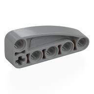 Lego Technic Beam 2 x 5 L-Shape with Quarter Ellipse Thick / Light Bluish Gray