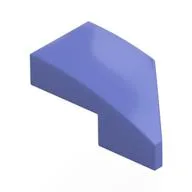 Brick Wedged, Curved 2 x 1 with Stud Notch Left / Blue Violet