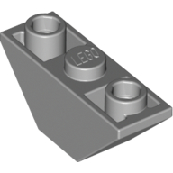 Lego Brick Sloped Inverted 45° 3 x 1 Double with 2 Blocked Open Studs / Light Bluish Gray