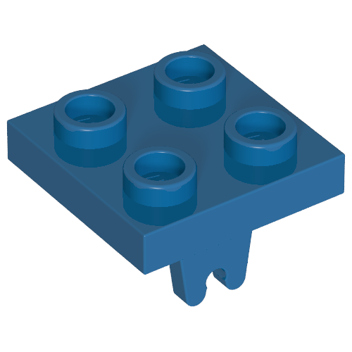 Lego Plate Special 2 x 2 with Wheel Holder Bottom / Blue