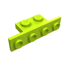 Bracket 1 x 2 - 1 x 4 [Square Corners] / Lime