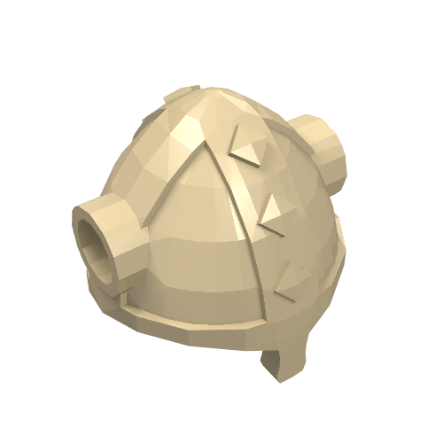 Lego Helmet Viking with Side Horn Holes / Tan
