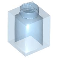 Lego Brick 1 x 1 / Trans-Medium Blue
