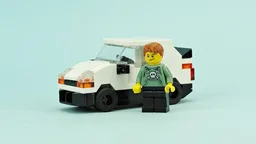 Small white sport car