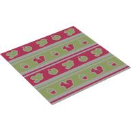 Lego Duplo Blanket 6 x 6 with Nuts and Squirrels Pattern / White