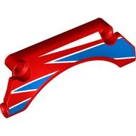 Technic Panel Car Mudguard Arched 9 x 2 x 3 with Blue/White Decorations Print