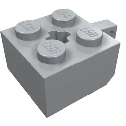 Hinge Brick 2 x 2 Locking with 1 Finger Vertical and Axle Hole [+ Opening] / Light Bluish Gray