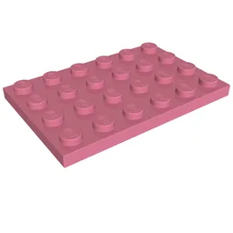 Plate 4 x 6 / Medium Dark Pink