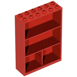 Fabuland, Cupboard 2 x 6 x 7 / Red