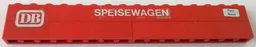 Stickered Assembly 16 x 1 x 2 with White 'DB', 'SPEISEWAGEN' and 'Paris Roma' Pattern Model Right Side (Stickers) - Set 7740