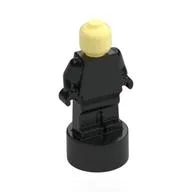 Minifig Trophy Statuette with Bright Light Yellow Head Pattern
