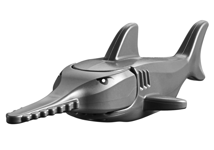 Lego Sawfish with Debossed Gills with Black Eyes with Eyelids and White Pupils Pattern