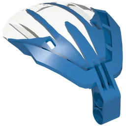 Windscreen Bohrok 4 x 5 x 7 Marbled Trans-Clear Pattern / Blue